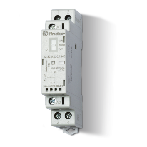 Finder AUXILARY CONTACT MODULE 1 NO + 1 NC FOR 22.44 AND 22.64 SERIES CONTACTORS