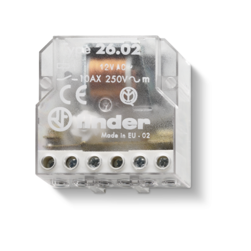 Finder Type 26.02 STEP RELAY, 2 NO 10A@250VAC