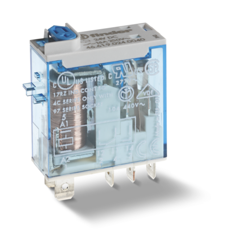 Finder Type 46.61 RELAY, LED & TEST BUTTON, 1CO 16A@250VAC