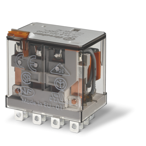 Finder Type 56.34 RELAY 12VAC, LED & TEST BUTTON, 4CO 12A@250VA