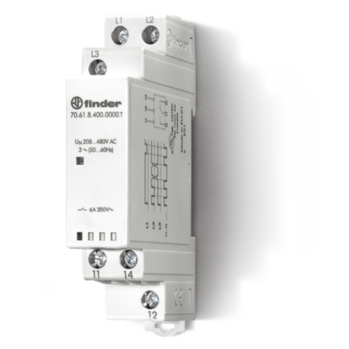 Finder PHASE LOSS + ROTATION, RELAY 208-480VAC, SPDT