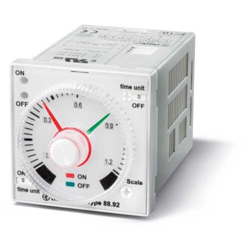 Finder TIMER ASYMMETRICAL RECYCLING, 48x48mm, 2CO 8A@250VAC,12-240VAC/DC 8 PIN PLUG-IIN