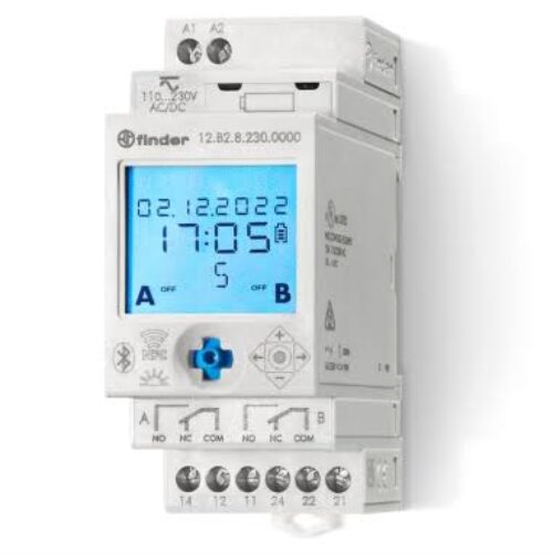 Finder TIMESWITCH, DIGITAL, ASTRONOMIC, BT+NFC,YEARLY-WEEKLY, 2CO16A@250VAC, 230VAC