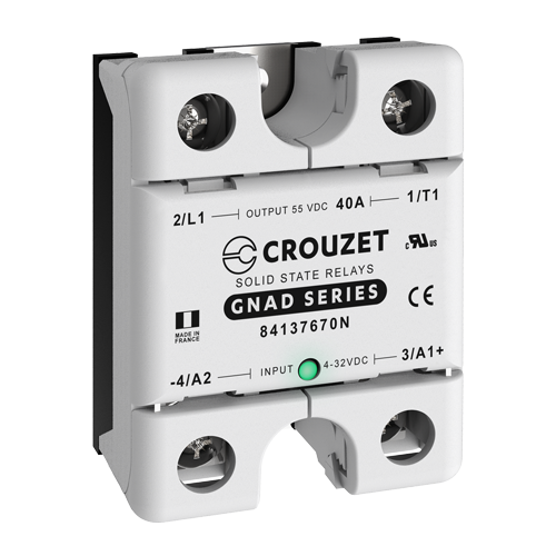 Crouzet SSRGND-40DM SSR DC Switch – 40A, 5-60VDC Load, 4-32VDC Control