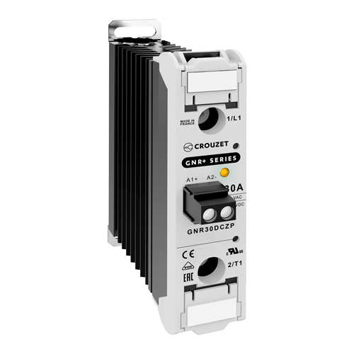 Crouzet Single-Phase SSR with Integrated Heatsink – DIN Mount