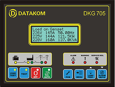 DATAKOM DKG-705 AMF Controller with Paralleling – 192x144mm, Dual Genset Sync