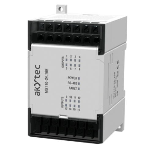 akYtec MU110-8I Analog Output Module – 8x 4-20mA, Modbus RTU, 24VDC