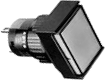 Solitronics SE16D 16mm LED Pushbutton, 18x18mm Square Bezel, 24VAC/DC, Momentary, 2NO+2NC